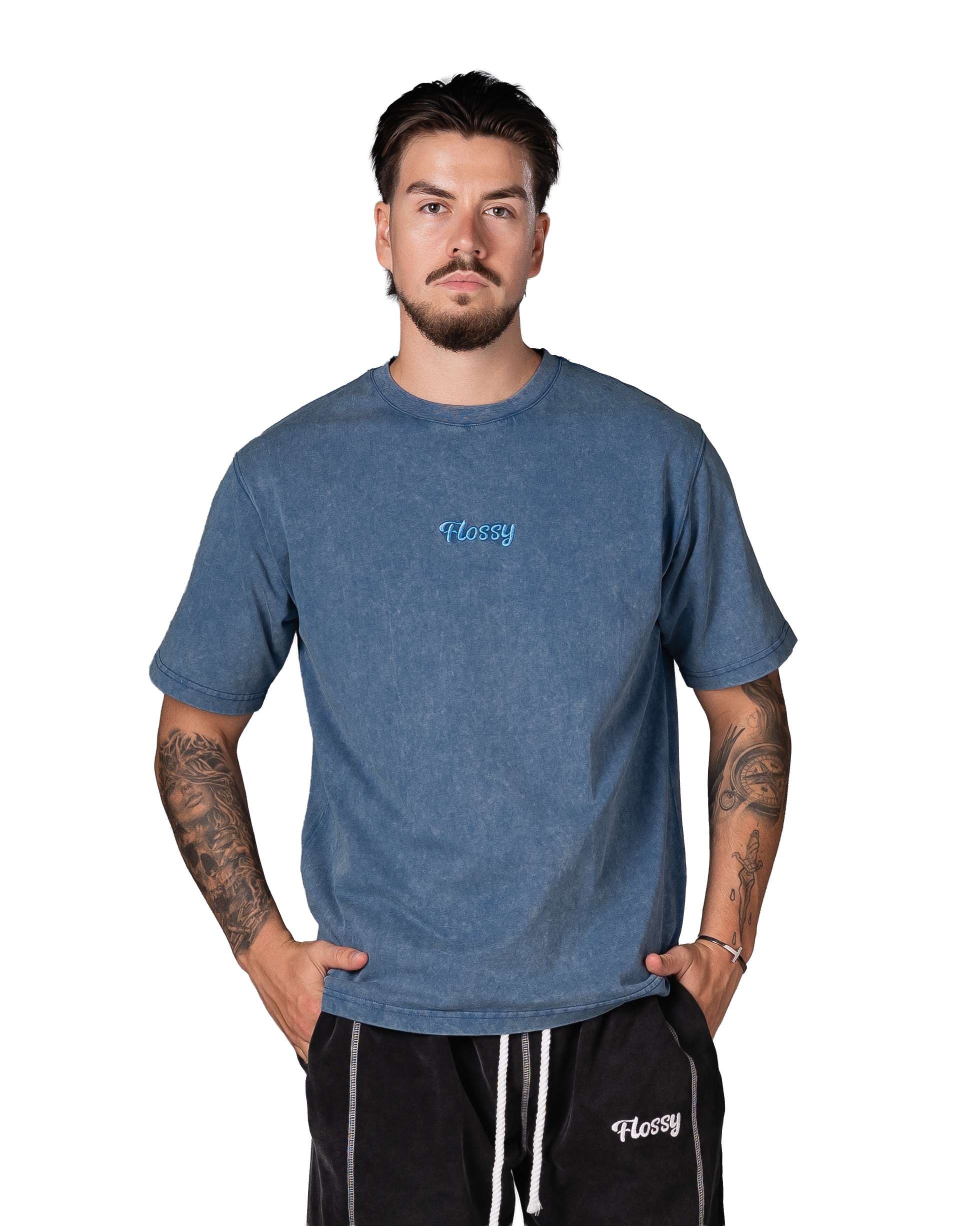 Blue Acid-Wash tee