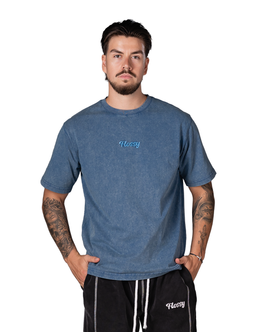 Blue Acid-Wash tee